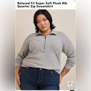 EUC torrid super soft plush gray sweater
